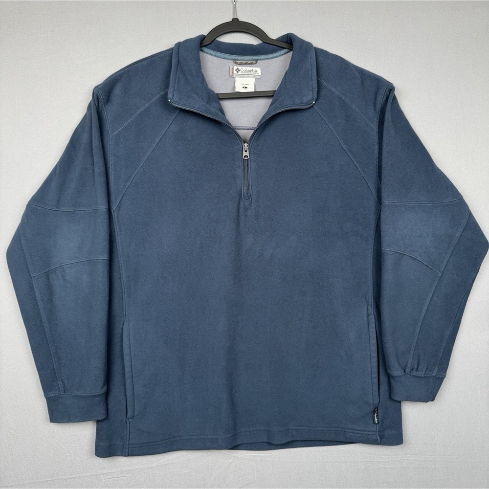 Columbia Blue Fleece Jacket Mens Large L Full Zip 3 In 1 Liner Hiking Fishing
